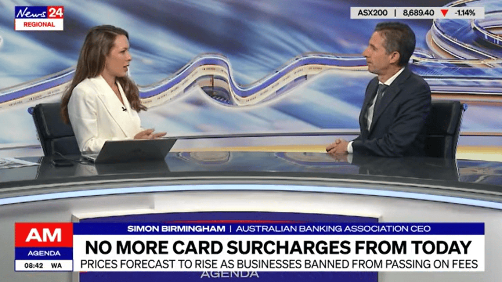 ABA CEO Simon Birmingham interview on News24 with Laura Jayes